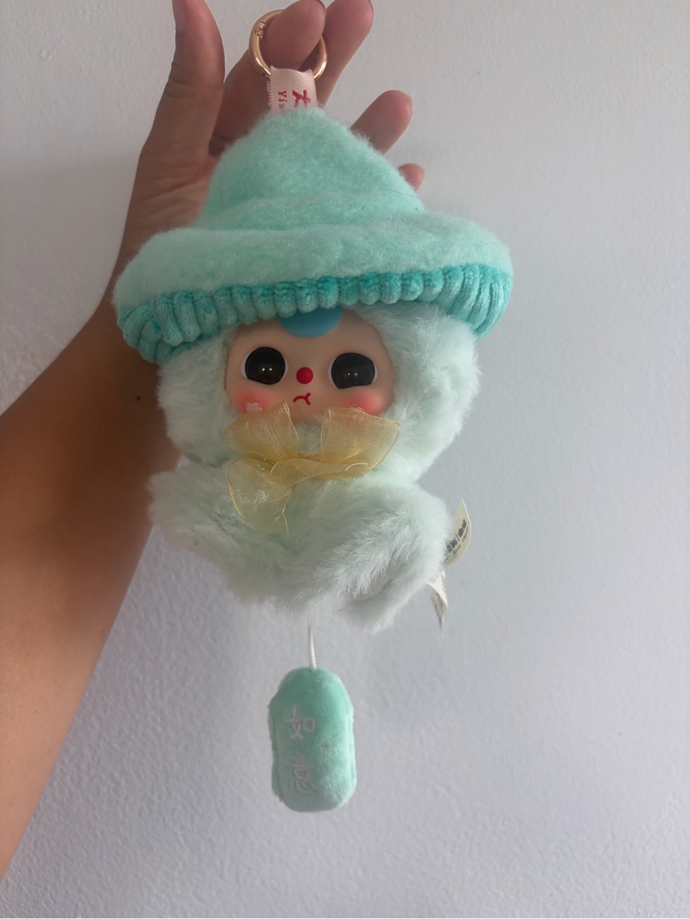 Plush Mint Green Kids Keychain Doll